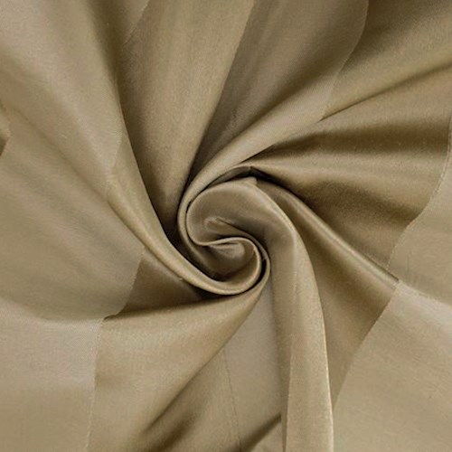 Golden Taupe Silk Blend Satin/Shantung Stripe Decor Fabric